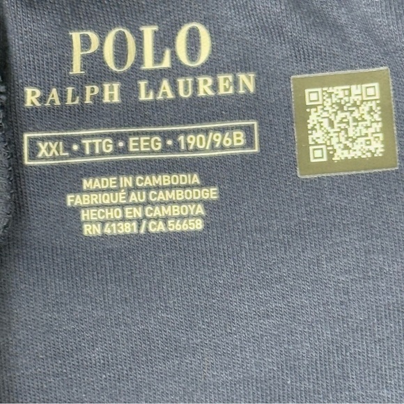 Polo Ralph Lauren Men’s size XXL Pony Logo Soft Cotton jogger Pants Navy NWT - Picture 7 of 8